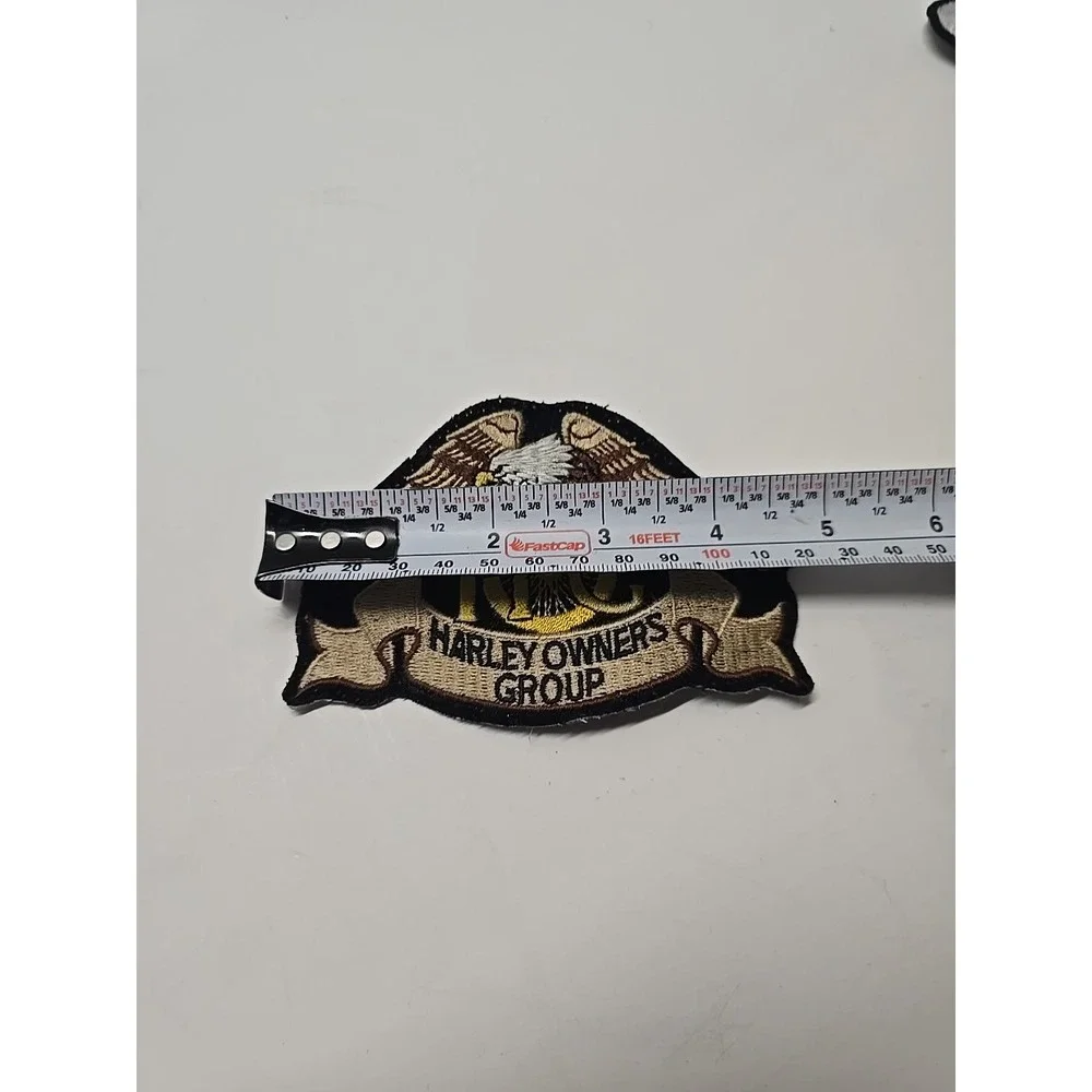 HOG EAGLE BANNER VEST PATCH 5‎ INCH HARLEY DAVIDSON OWNERS GROUP